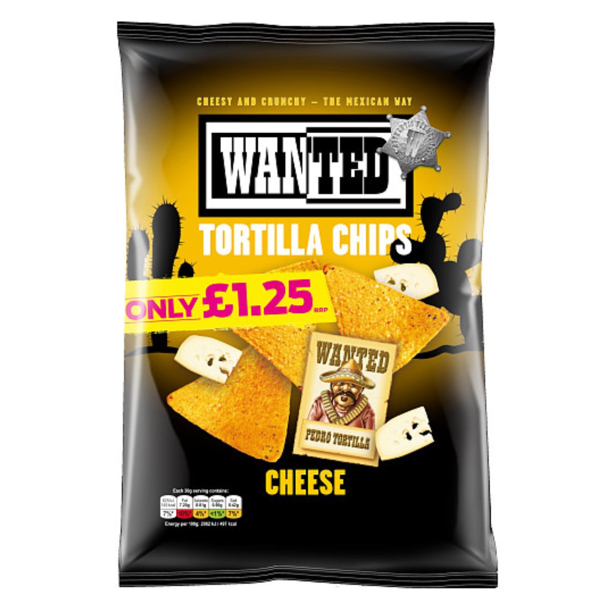 Wanted Tortilla Chips Cheese with 125g.