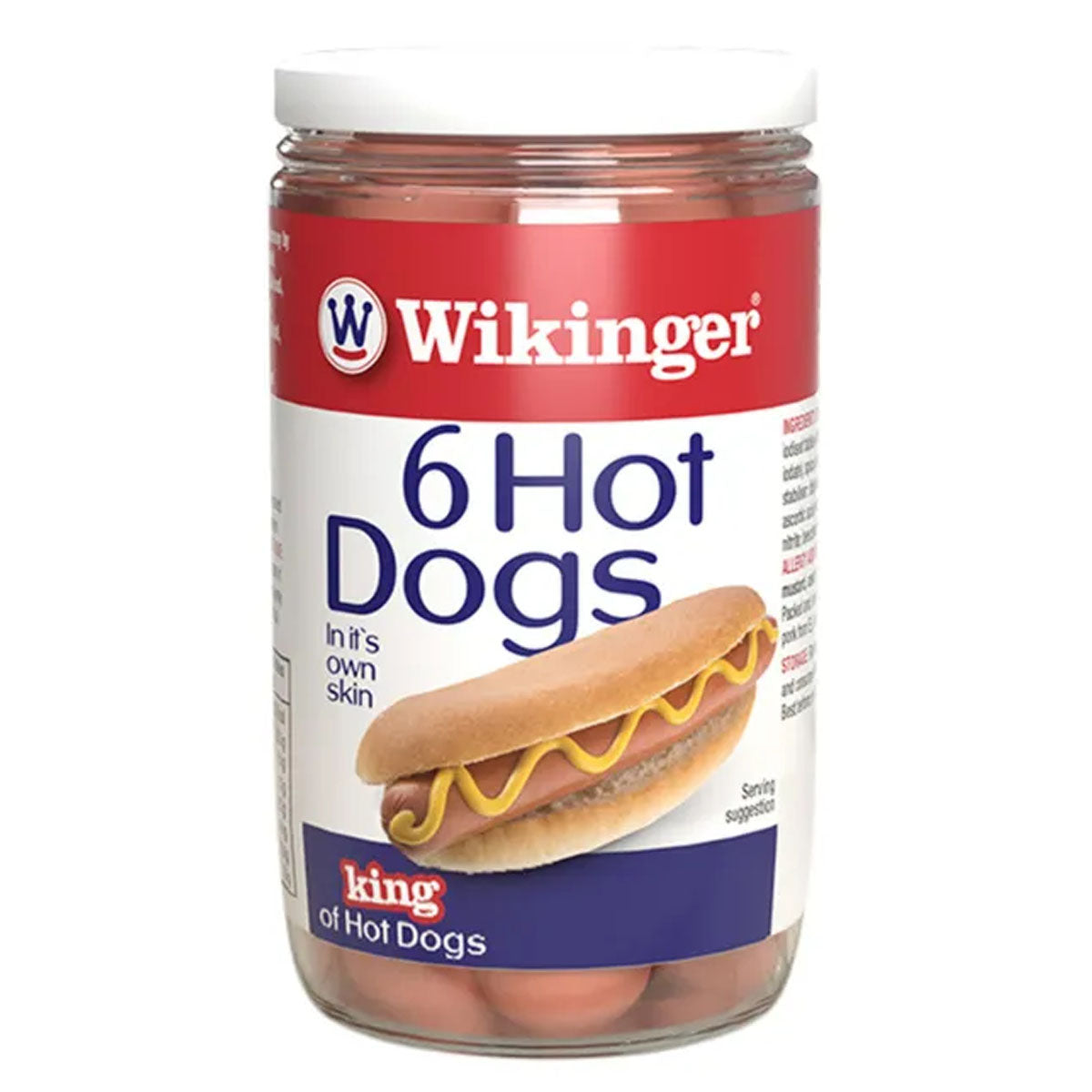 A jar of Wikinger - 6 Hot Dogs - 345g.