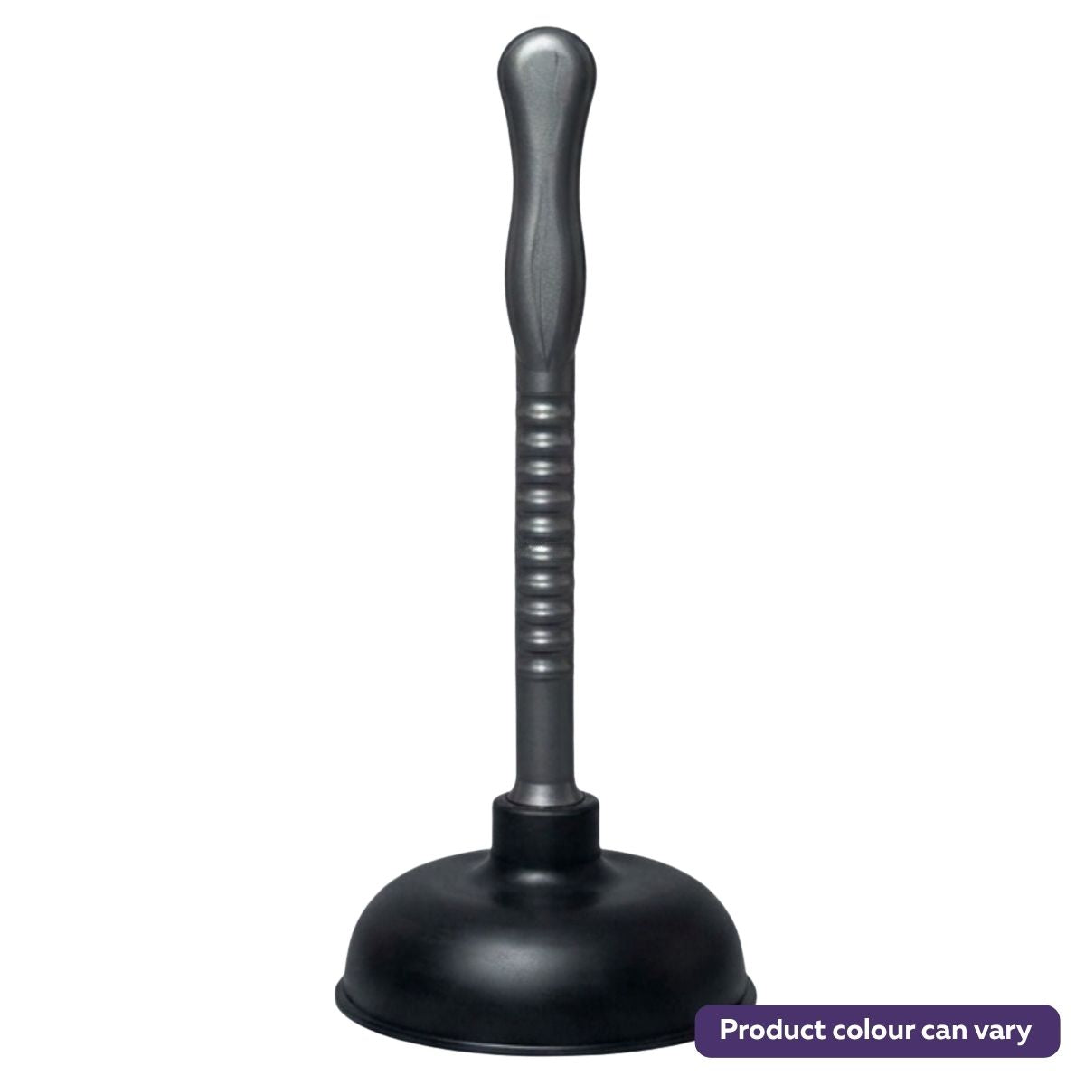 The Zambak - Big Luxury Plunger - 1Pcs stands upright, featuring a ribbed handle for a strong grip and durable black rubber for powerful suction. Brand: Zambak. Note: Product colour can vary.