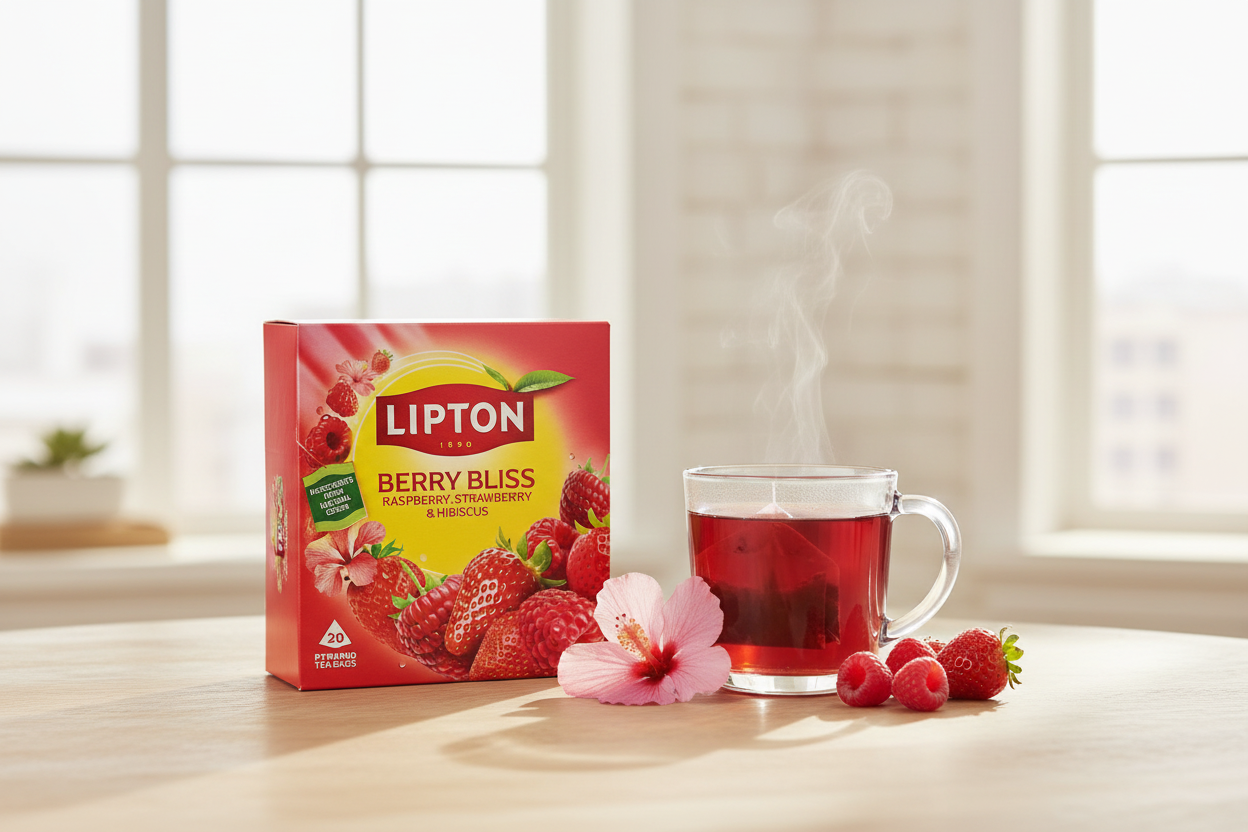 Lipton Berry Bliss 20 Pyramid Tea Bags lifestyle image