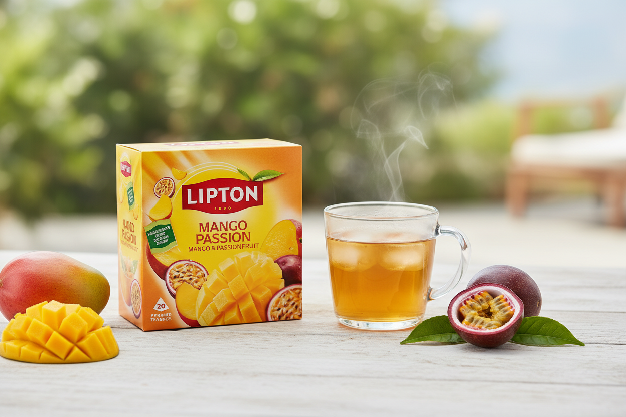 Lipton Mango Passion 20 Pyramid Tea Bags lifestyle image