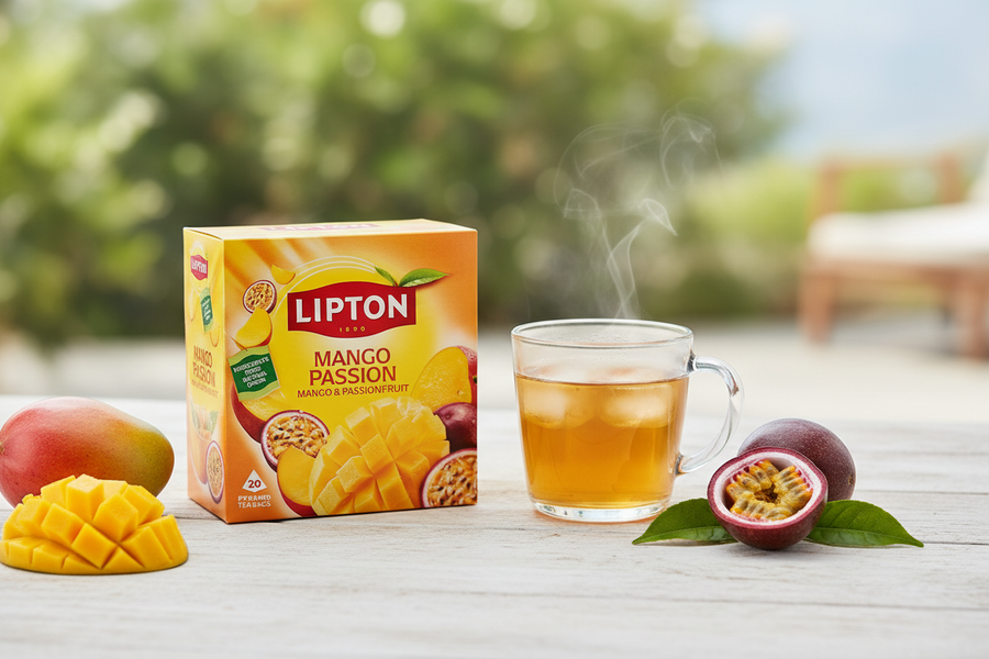 Lipton Mango Passion 20 Pyramid Tea Bags lifestyle image