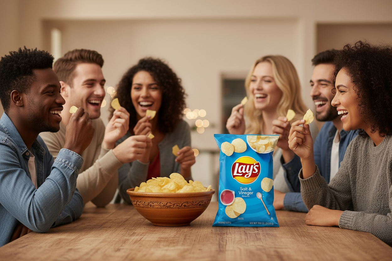 Lays Salt & Vinegar - 3 Friends Sharing
