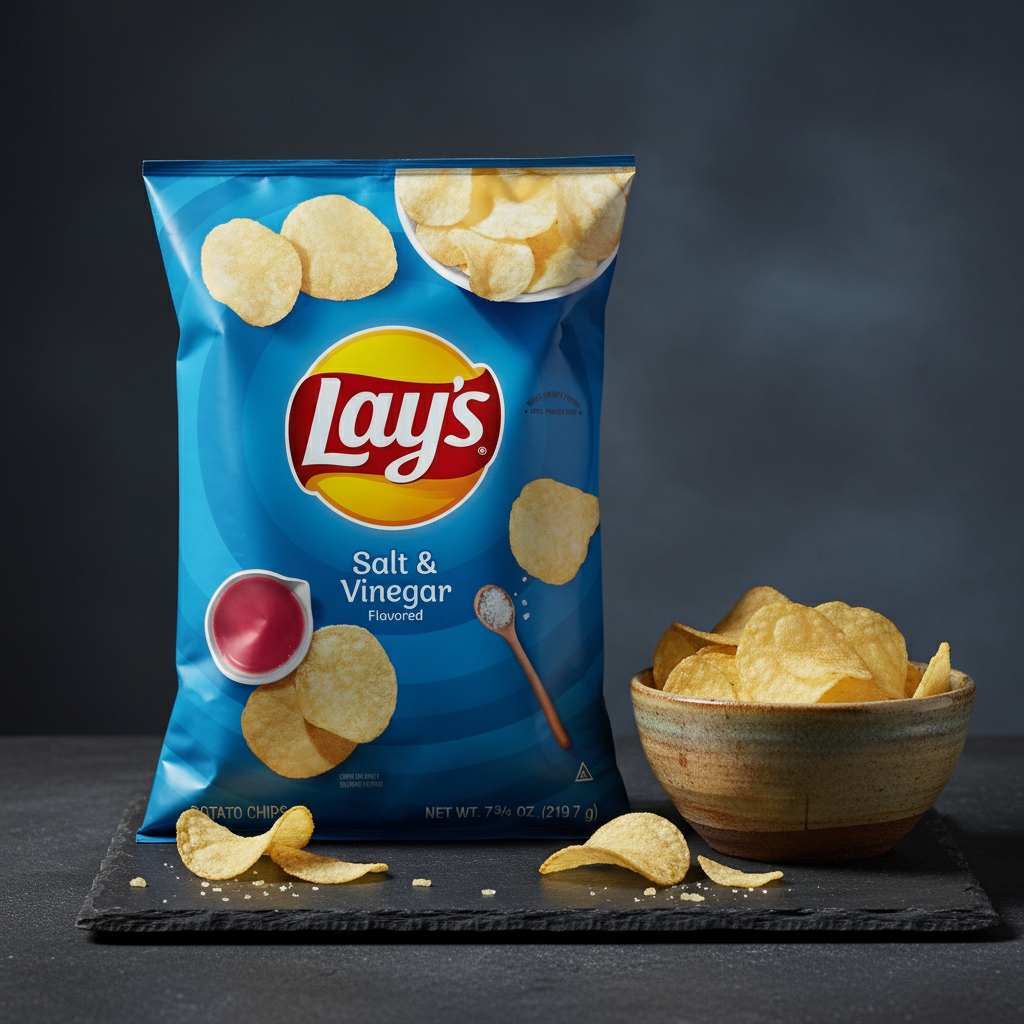 Lays Salt & Vinegar - Accurate Pack Lifestyle