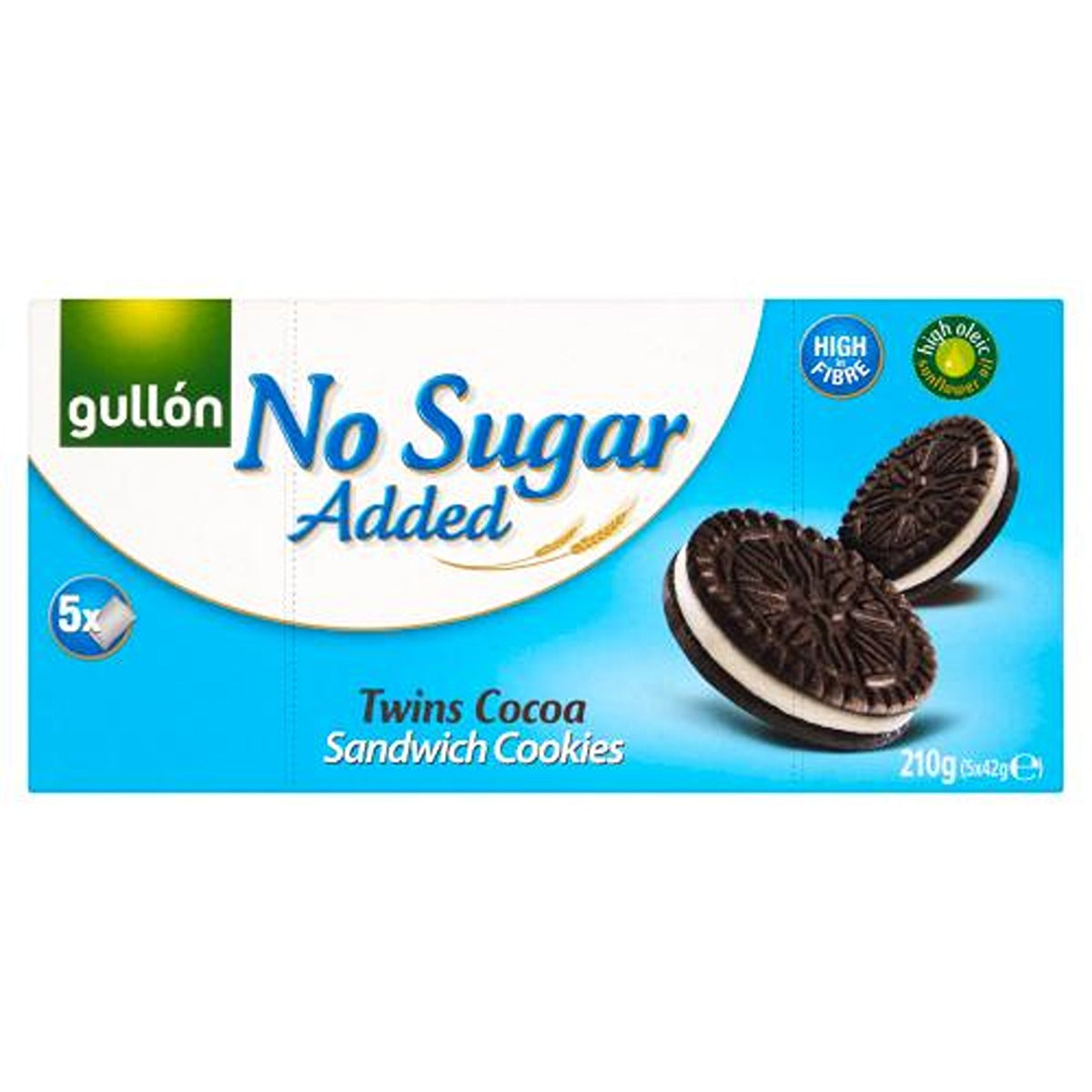 A box of Gullon - Twins Sandwich Cookies - 210g.