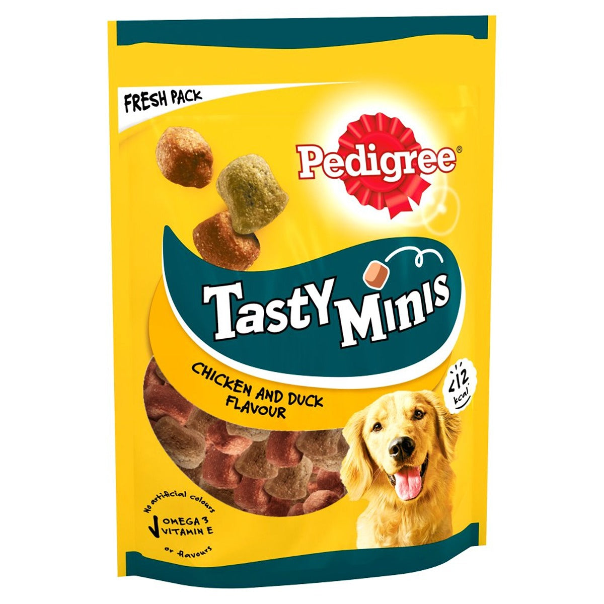 Pedigree Tasty Minis Adult Dog Treats Chicken & Duck Chewy Cubes - 130g.