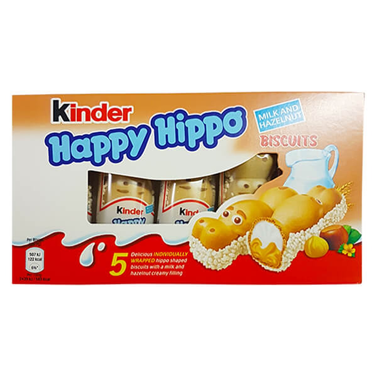 Kinder - Happy Hippo Milk & Hazelnut Biscuits - 103g - Continental Food Store