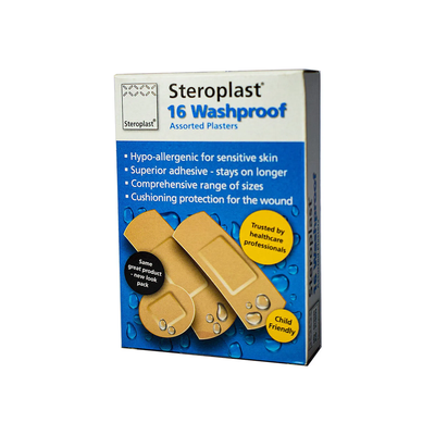 Steroplast - Washproof Plasters 16 Pack - Continental Food Store