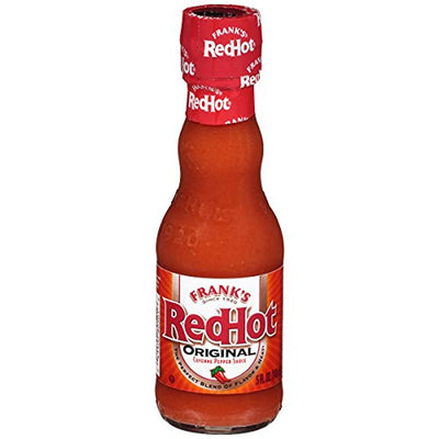 A 148ml bottle of Frank's Red Hot Cayenne Pepper Sauce Original from Frank's, featuring their signature cayenne pepper flavor.