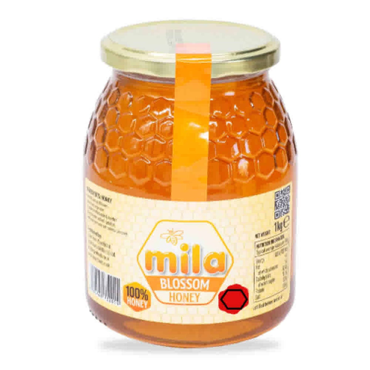 Mila - Honey Glass Jar - 1kg - Continental Food Store