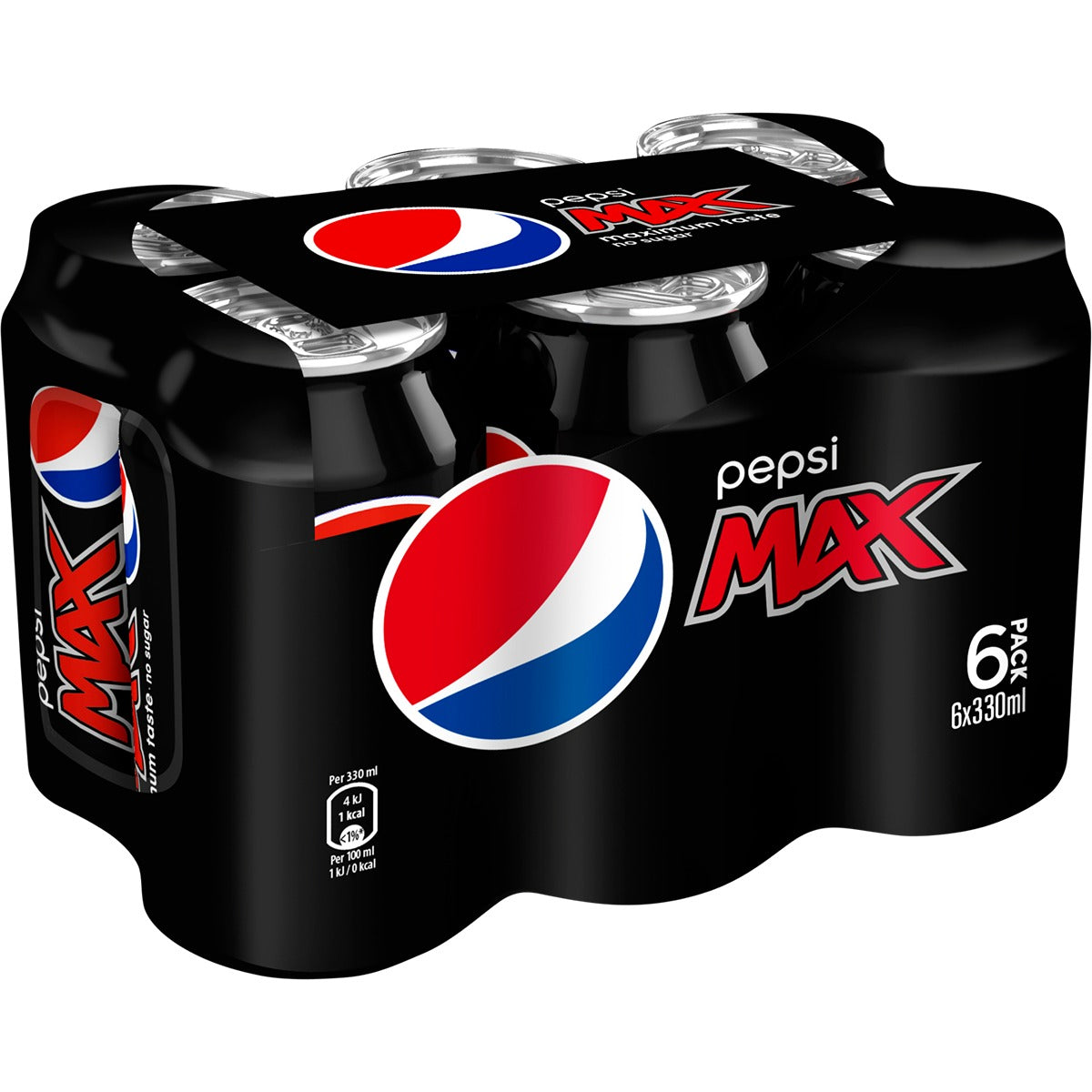 Pepsi Max - No Sugar Cola Cans - 6x330ml - Continental Food Store