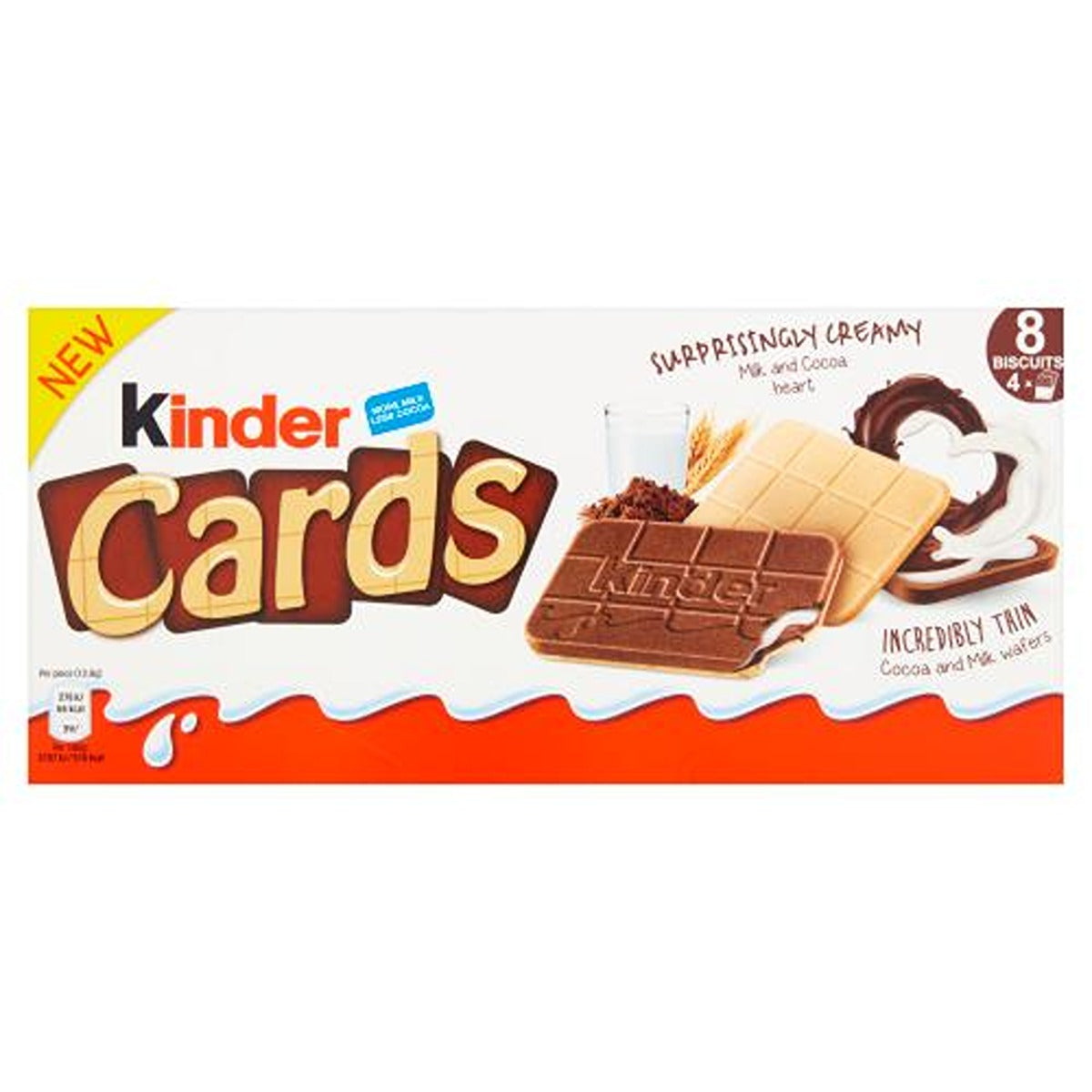 Kinder - Cards Biscuit Wafers - 8 x 12.8g - Continental Food Store