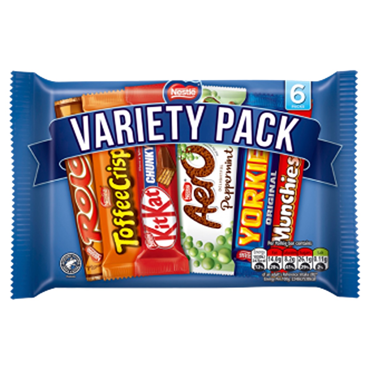 Nestle - Variety 6 Pack Chocolate Bars - 264g - Continental Food Store