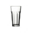 The Pasabahce Casablanca Tumbler Glass, sold as a pack of 3, features a clear faceted design and stands upright on a white background.