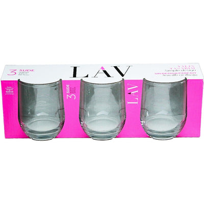 Lav - Set of 3 Sude Tumbler Lav Glasses - 315cc - Continental Food Store