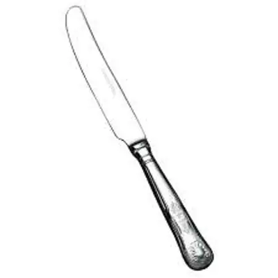 The Sunnex - 6 x Kings Table Knife features a stainless steel, rounded blade and ornate handle, displayed against a white background.