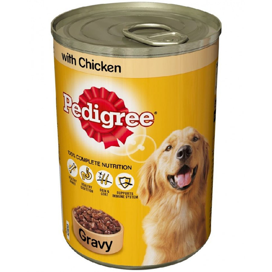 Pedigree - Wet Dog Food in Gravy Canned Tin Chicken - 400g - Continental Food Store