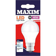 A Maxim Industrial Bulb 40W - Clear from Maxim, shown in packaging with GLS shape and bayonet cap.
