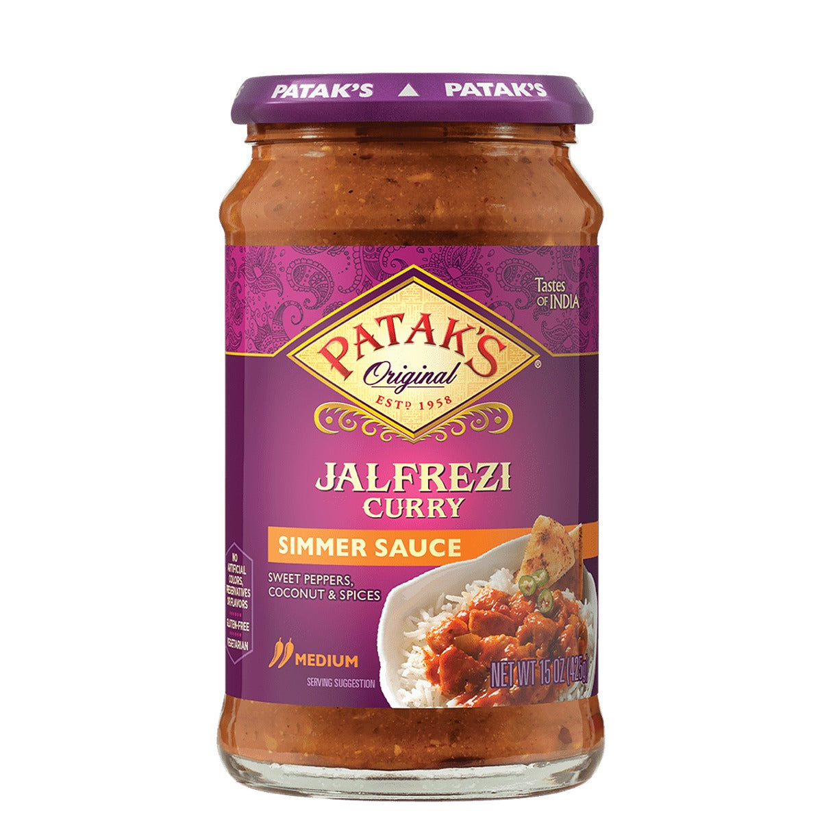 Patak's Jalfrezi Cooking Sauce 450g.