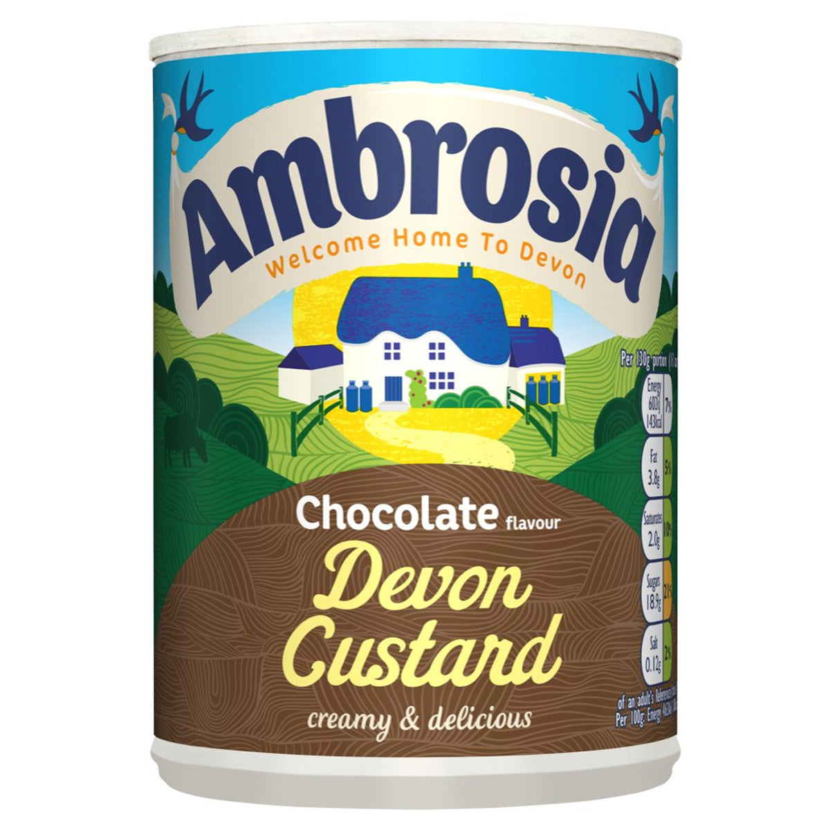 Ambrosia - Chocolate Devon Custard - 400g - Continental Food Store