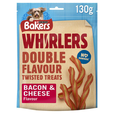 Bakers - Whirlers Bacon & Cheese Dog Treats - 130g - Continental Food Store