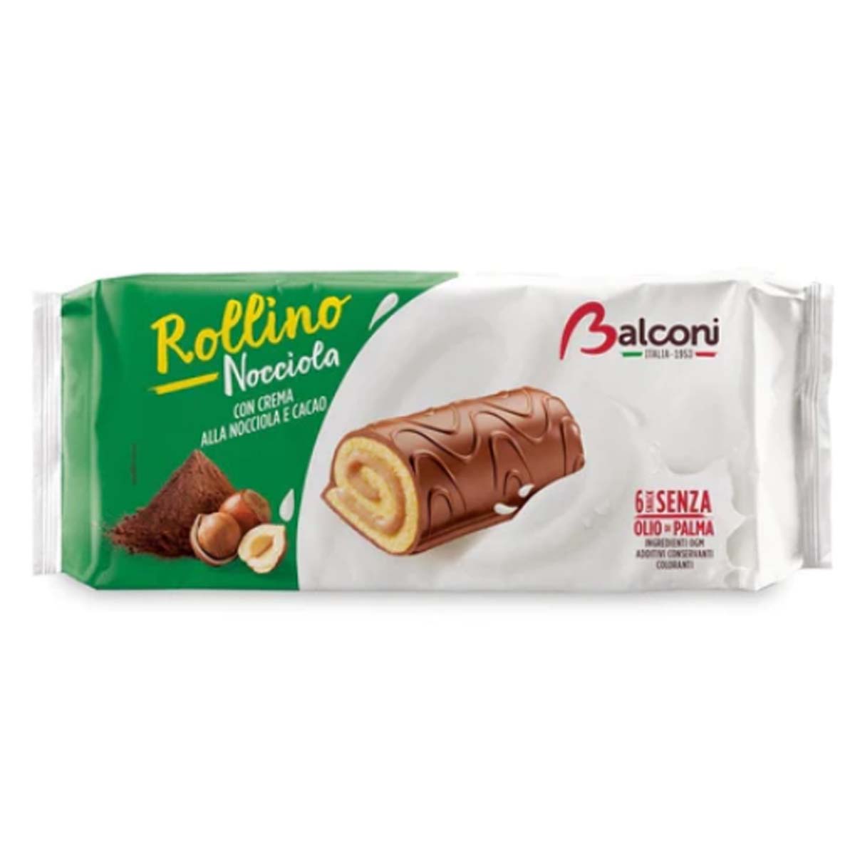 Balconi - Rollino Hazelnut Crème Choc Italian Mini Rolls 6 Pack - 222g ...