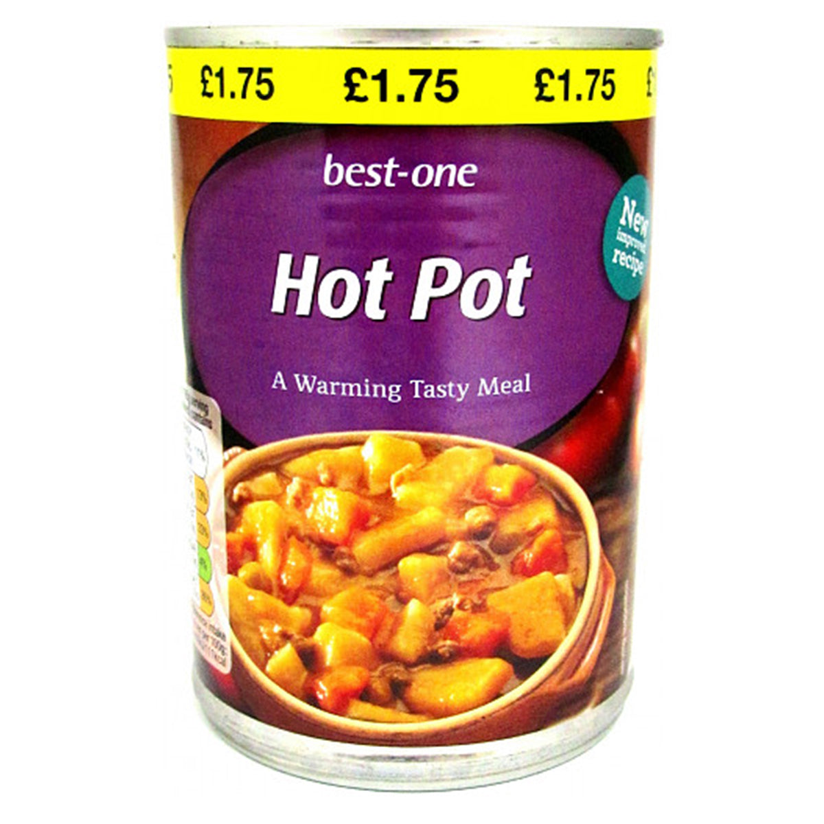 A can of Best-One Hot Pot (390g) on a white background.