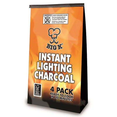 Big K - Instant Lighting Charcoal Bags - 4 x 1lg - Continental Food Store