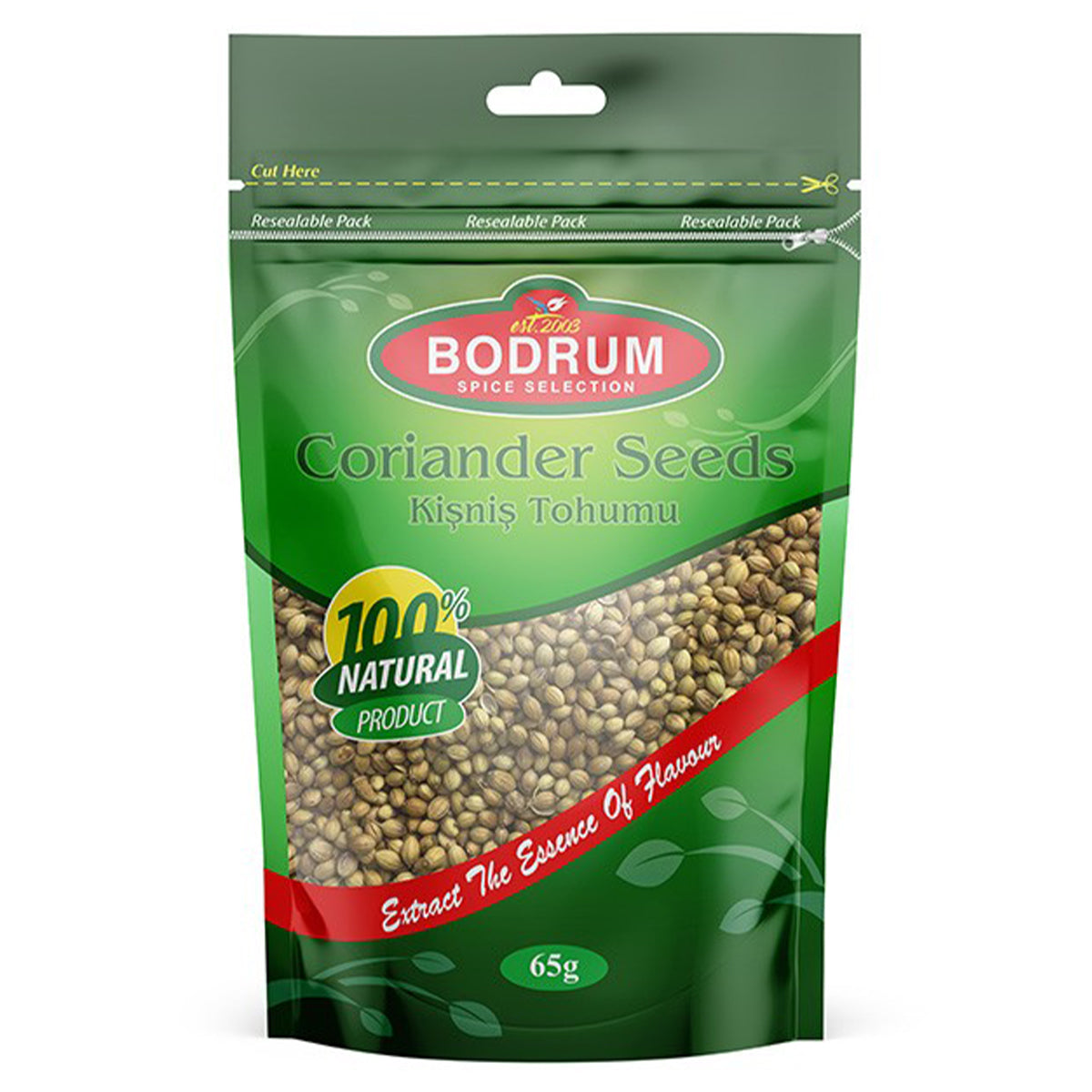 Bodrum's Bodrum - Coriander Seeds - 65g in a plastic bag.