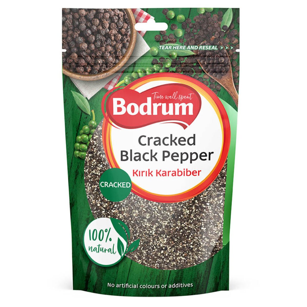 Bodrum cracked black pepper with paprika.