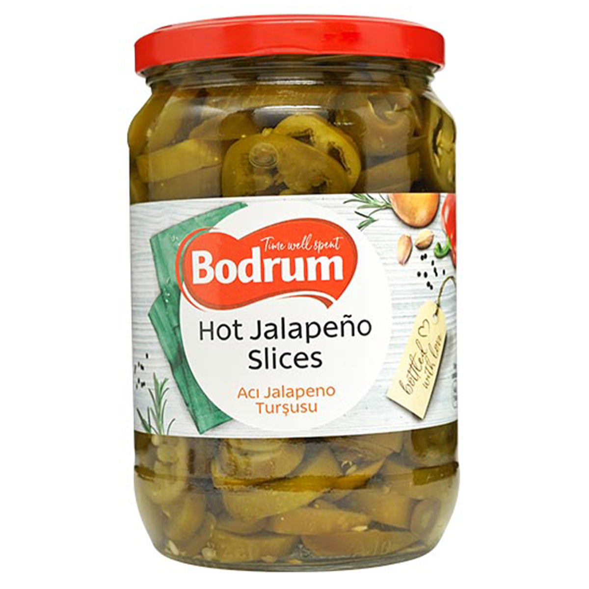 Bodrum - Jalepeno Slices - 680g hot jalapeo slices.