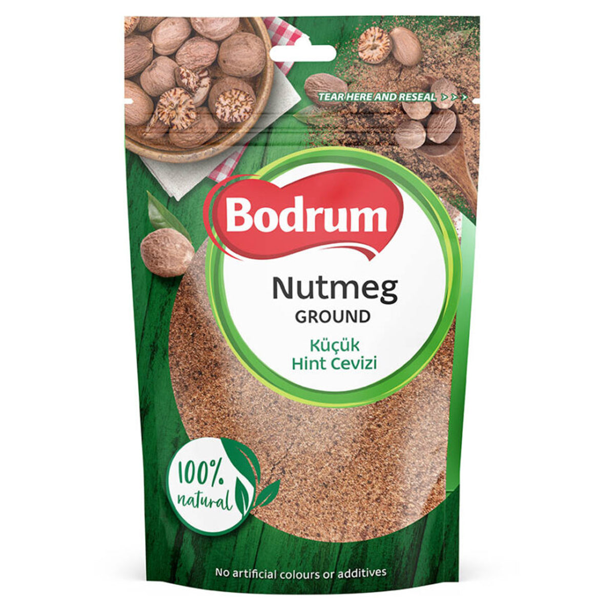 Bodrum - Nutmeg Ground Powder - 50g in a bag.