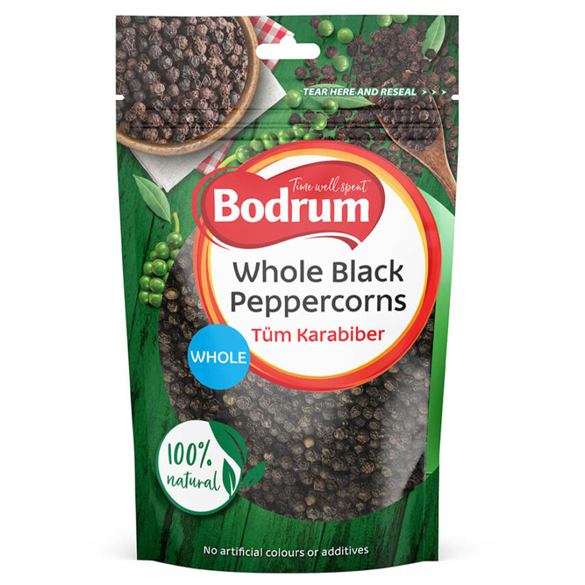 Bodrum - Whole Black Peppers - 100g by Bodrum.