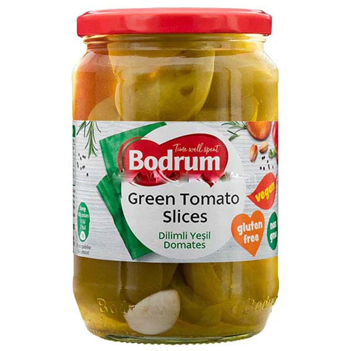 Bodrum - Green Tomato Slices - 670g - Continental Food Store
