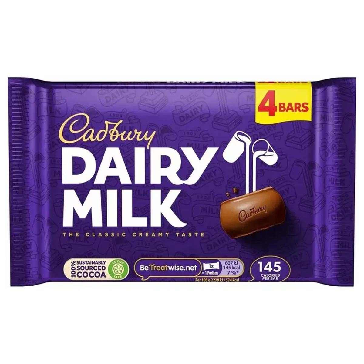 Cadbury - Dairy Milk - 4x27.2g - Continental Food Store