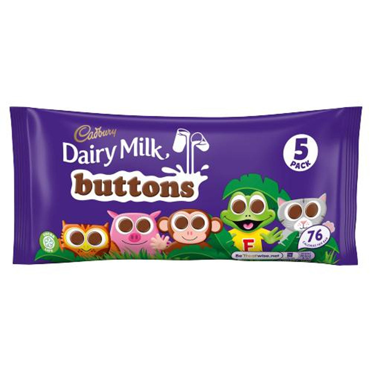Cadbury - Dairy Milk Buttons 5 Treatsize Chocolate Bags - 70g - Continental Food Store