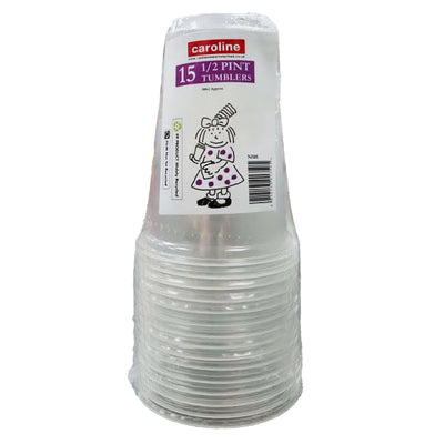 Caroline - Half Pint Tumblers - 15 Pack - Continental Food Store