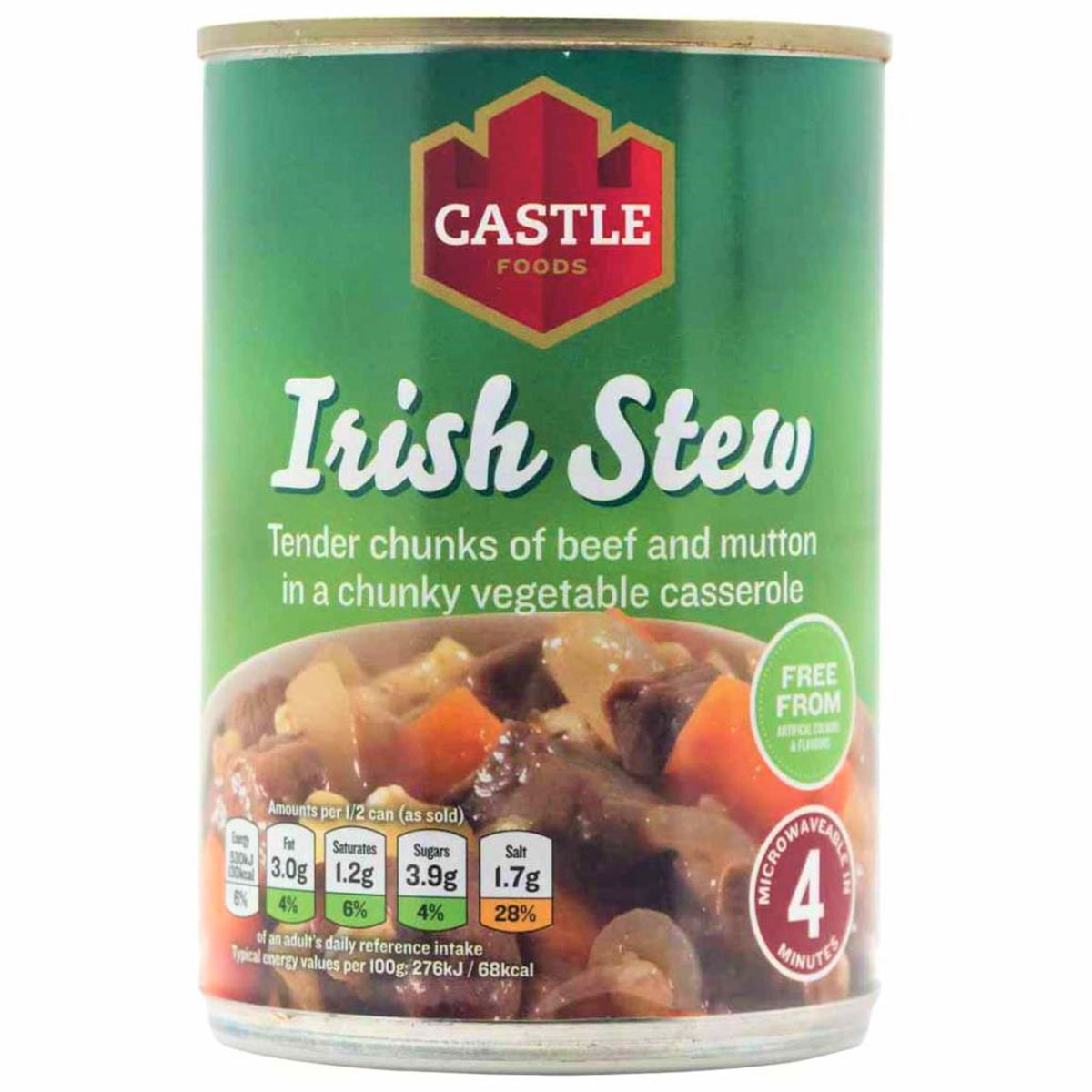 Castle Foods Tinned Irish Stew in a can.