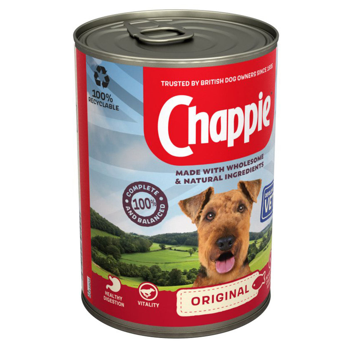 Chappie - Adult Wet Dog Food Tin Original in Loaf - 412g - Continental Food Store