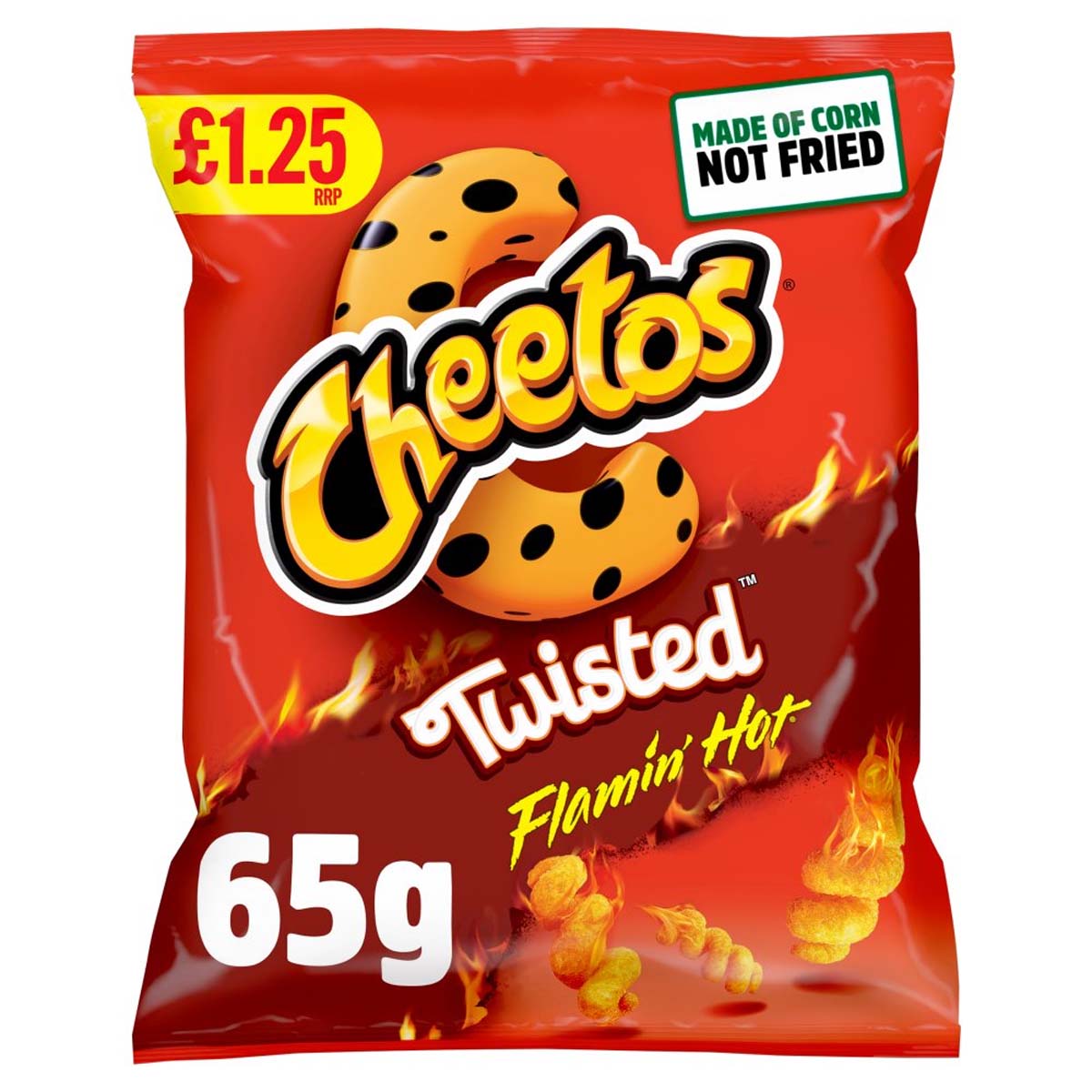 Cheetos - Twisted Flamin' Hot Snacks Crisps - 65g - Continental Food Store