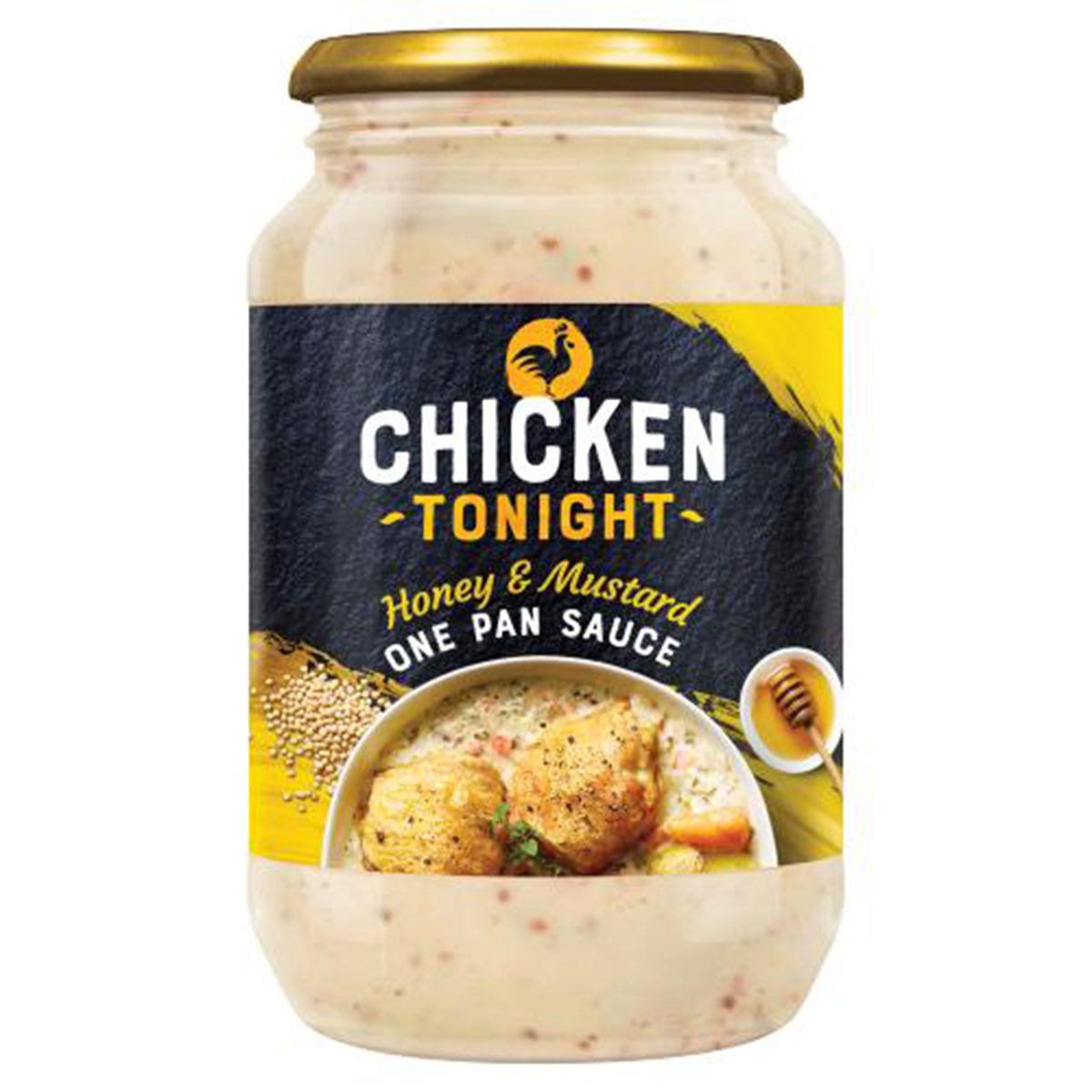 A jar of Chicken Tonight - Honey & Mustard One Pan Sauce - 500g.