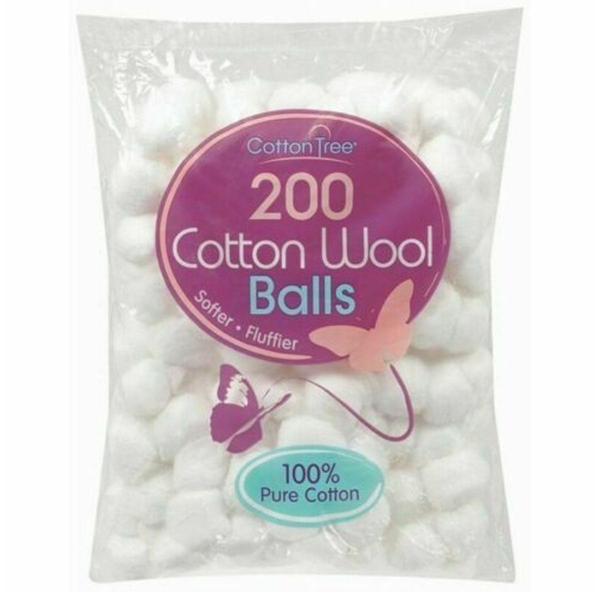 Cotton Tree - Cotton Wool Balls  - 200 pcs - Continental Food Store
