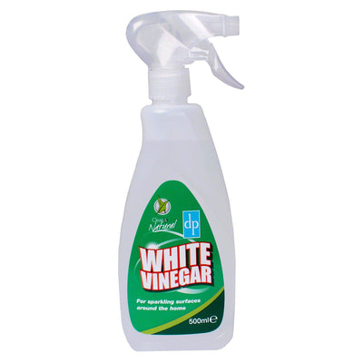 A DP spray bottle with green and red label.