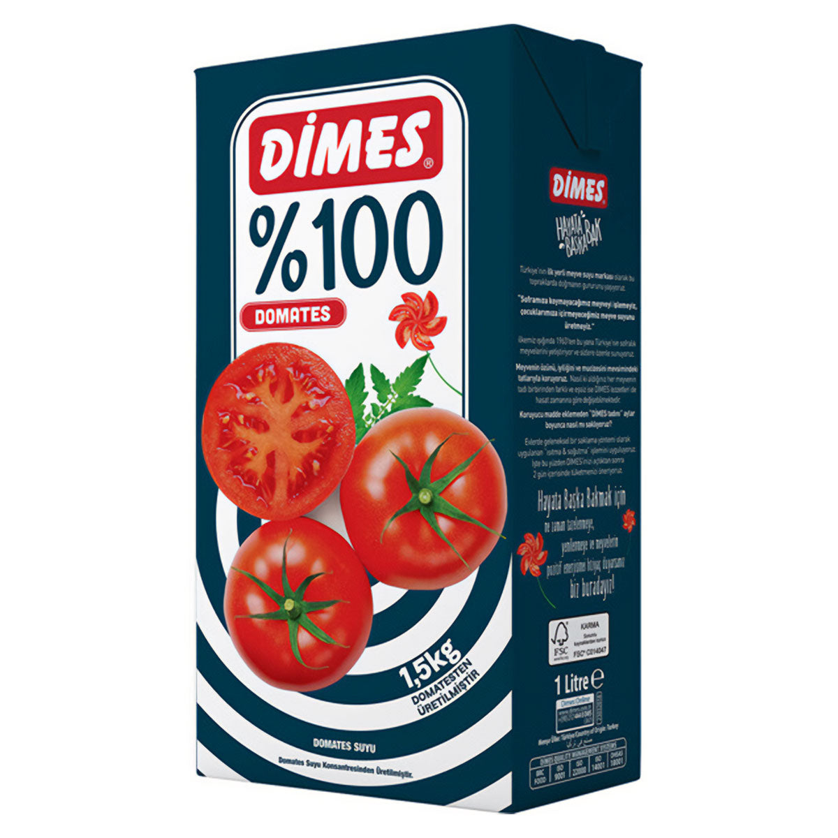 Dimes - Tomato Juice (Domates Suyu) - 1L - Continental Food Store