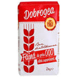 A 2kg Dobrogea - White Flour package from the Dobrogea brand, featuring a red and white design.