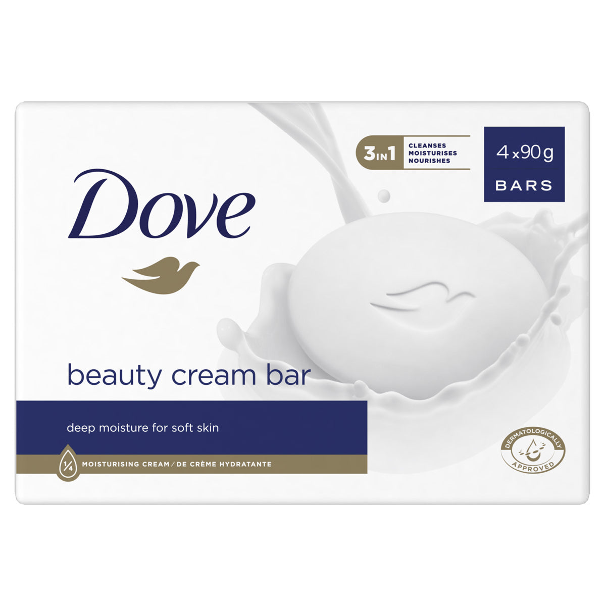 Dove - Beauty Cream Soap Bar - 4x90g - Continental Food Store