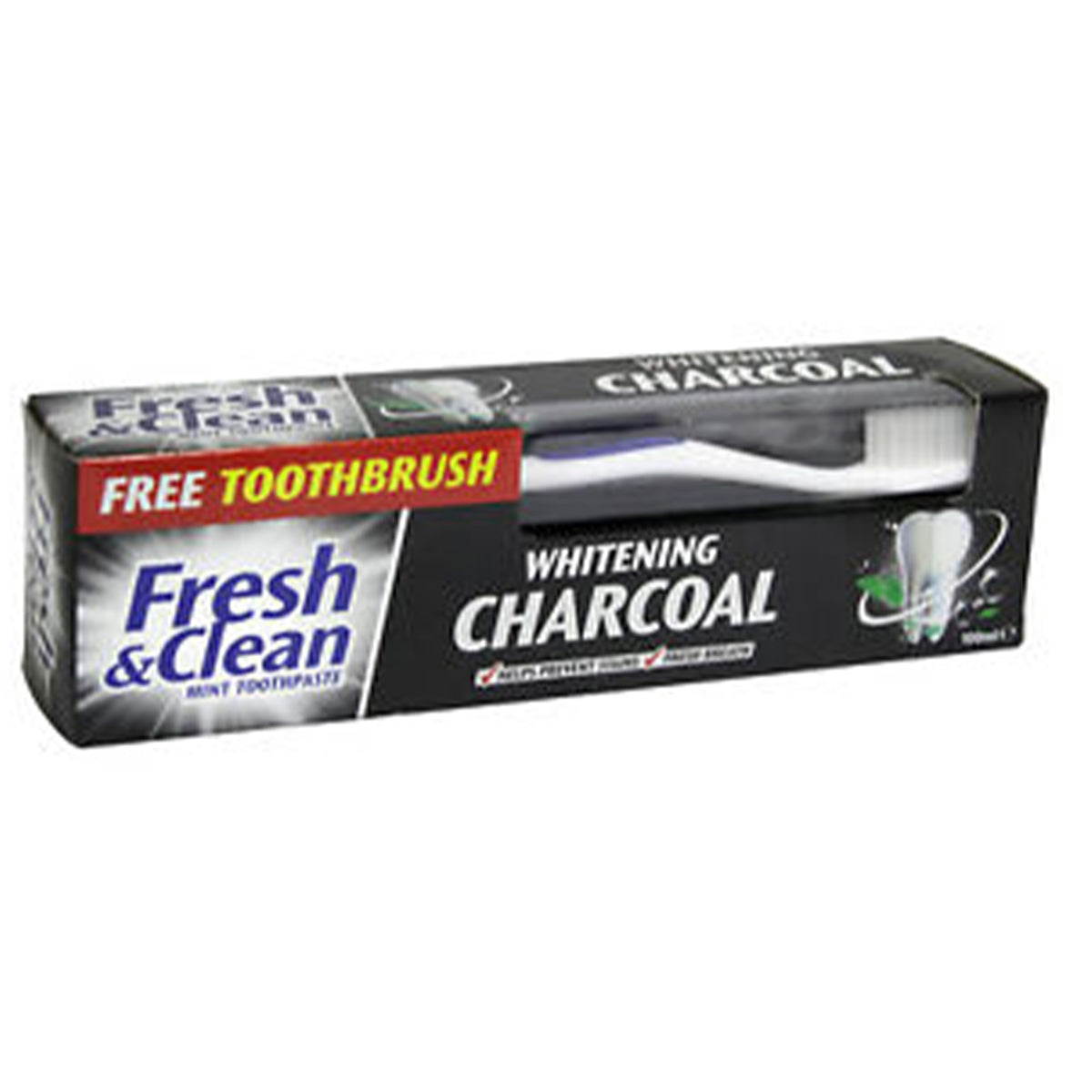 Fresh and Clean - Whitening Charcoal Thoothpaste - 100ml - Continental Food Store