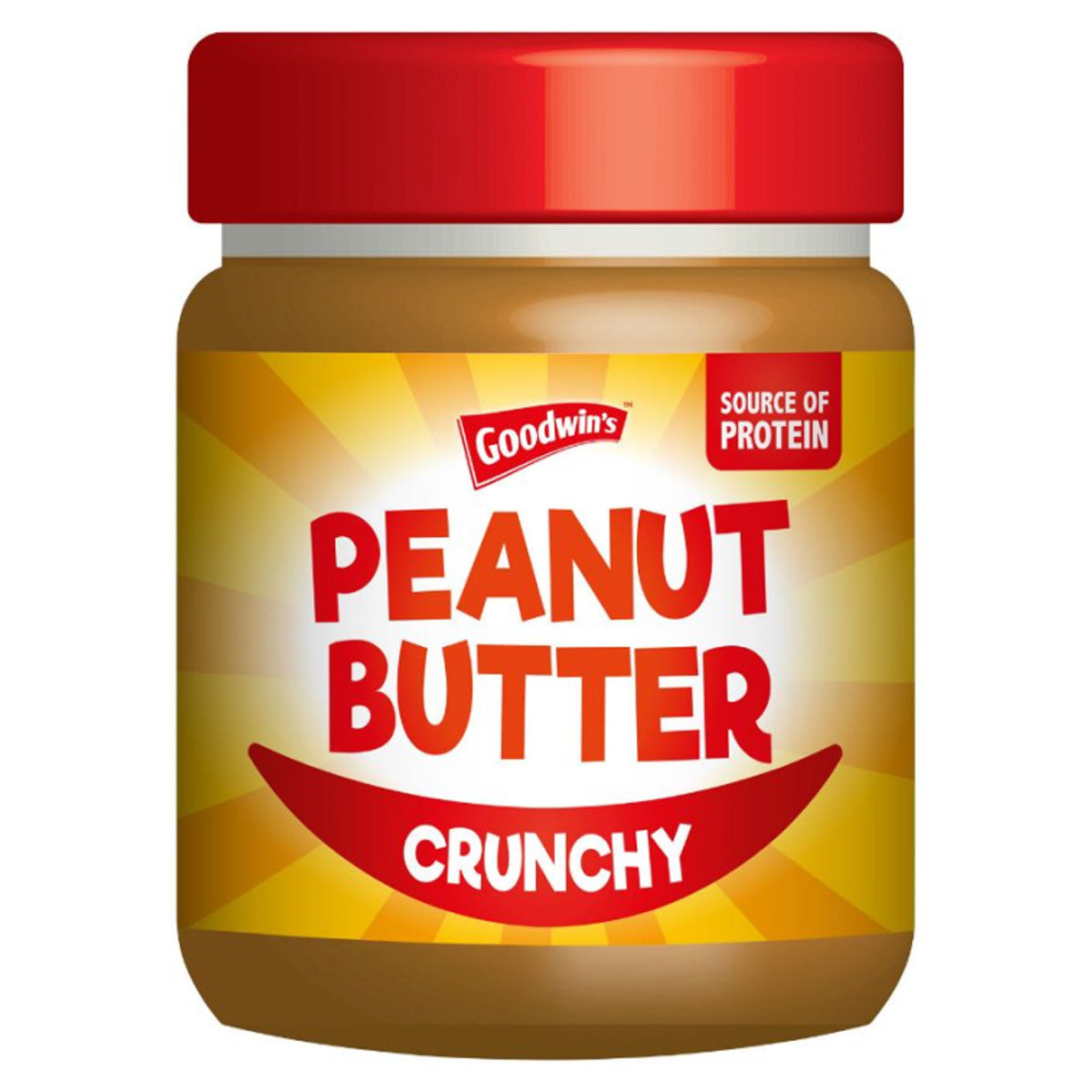 A Goodwins - Crunchy Peanut Butter - 340g on a white background.