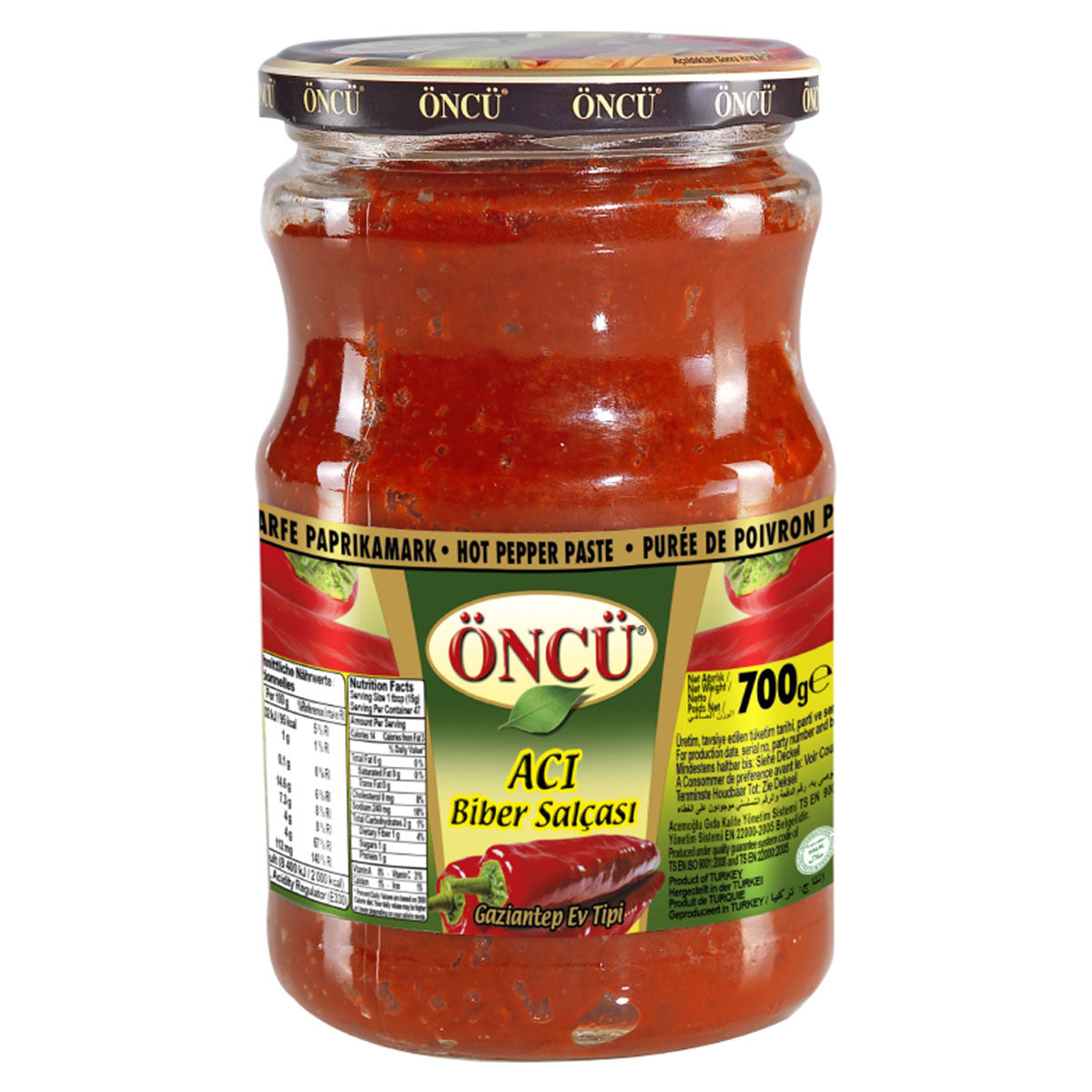 Oncu - Hot Pepper Paste - 700g - Continental Food Store