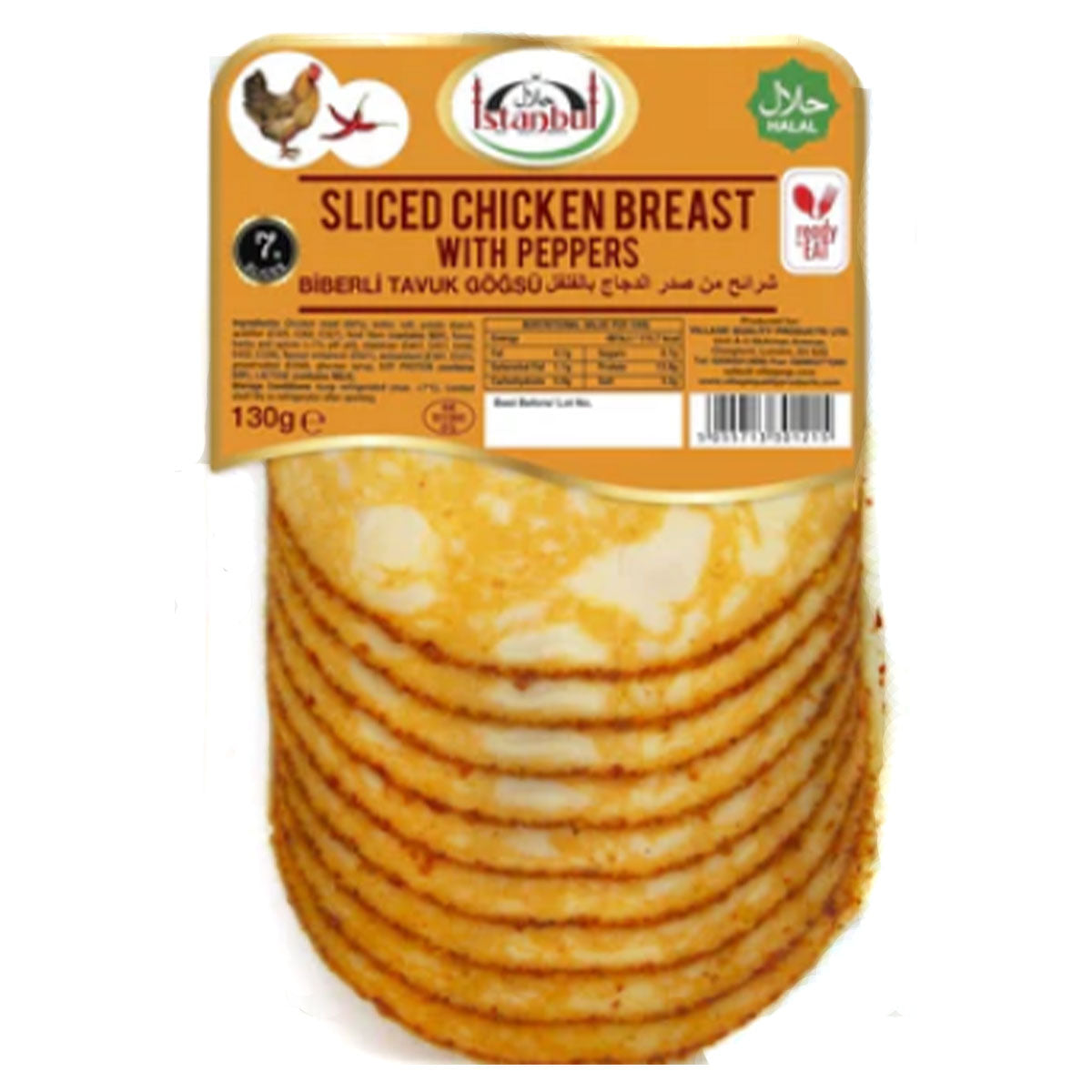 Istanbul - Sliced Chicken Breast With Peppers - 130g - Continental Food Store